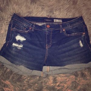 Dark jean shorts